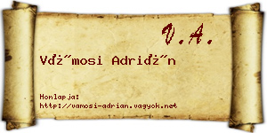 Vámosi Adrián névjegykártya